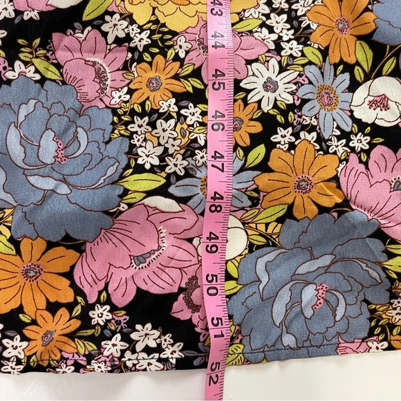 NEW Wayf Dress Womens Medium Rosalind Cheetah Print Tie Front Floral Multi NWOT - Picture 12 of 12